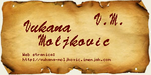 Vukana Moljković vizit kartica